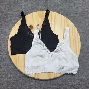 Lace Bralette Set - Black & White FELINA